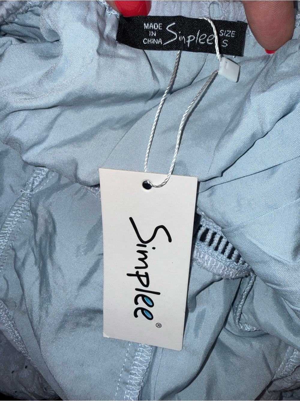 NWT Simplee (Small) Brand New Light Blue Buttoned Maxi Dress - Picture 2 of 6